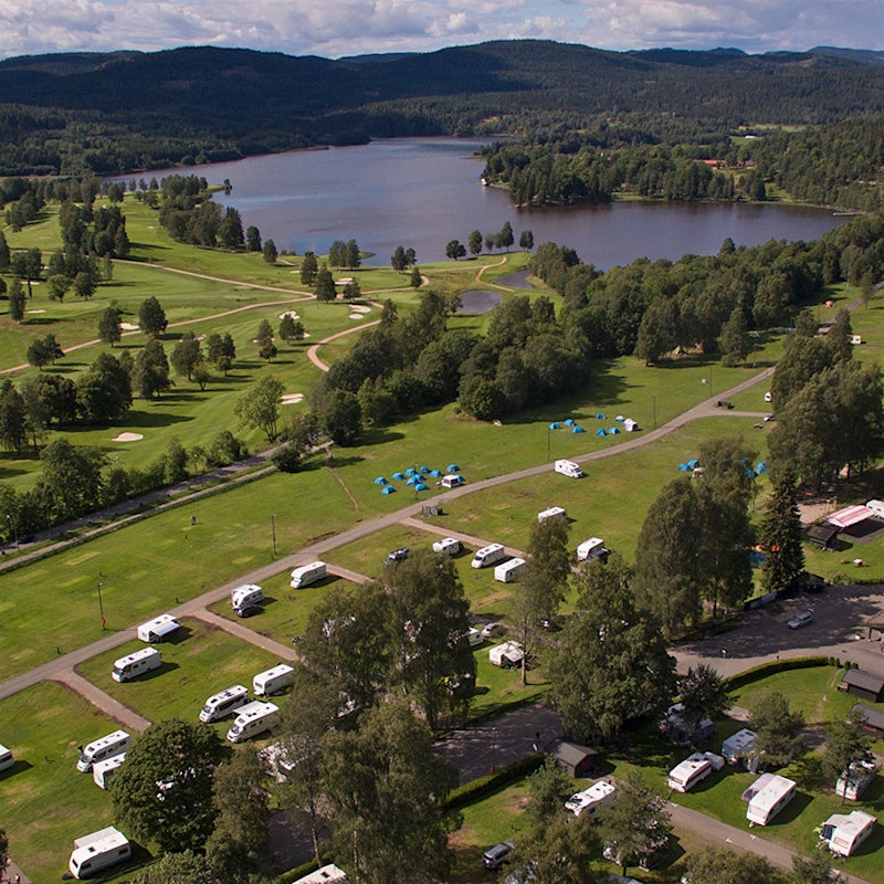 Picture of bogstad camping next to Oslo golf club and bogstad water